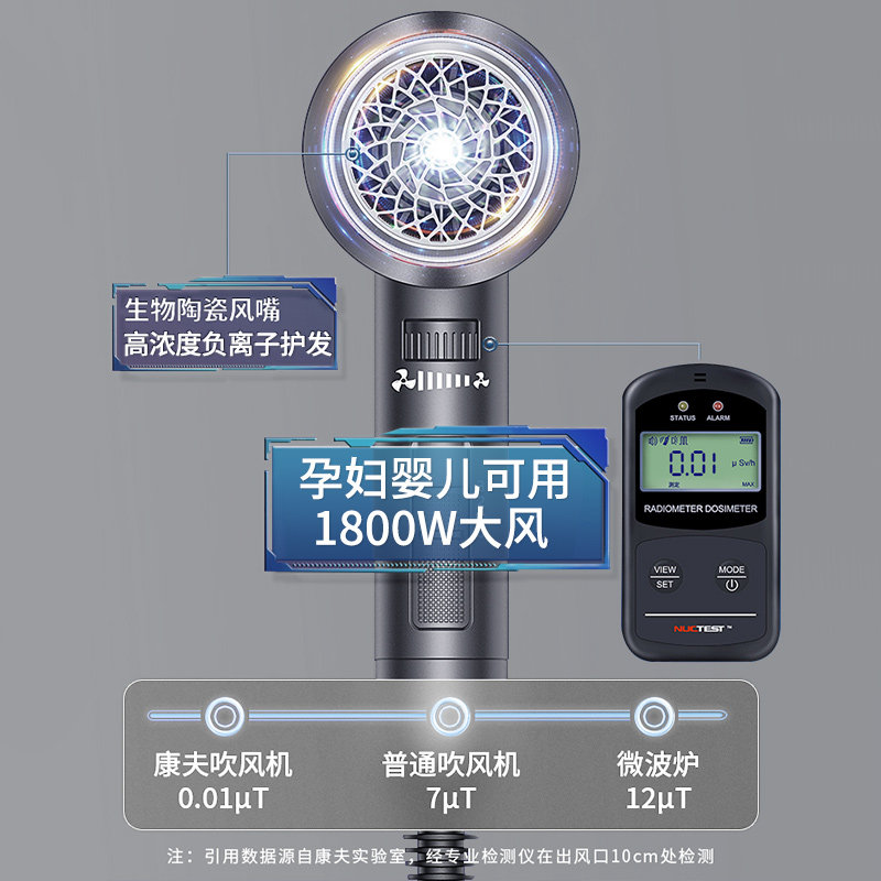 康夫电吹风机家用负离子理发店大功率冷热风筒专用护发健康低辐射,淘宝优惠券,粉丝福利购,淘宝优惠卷