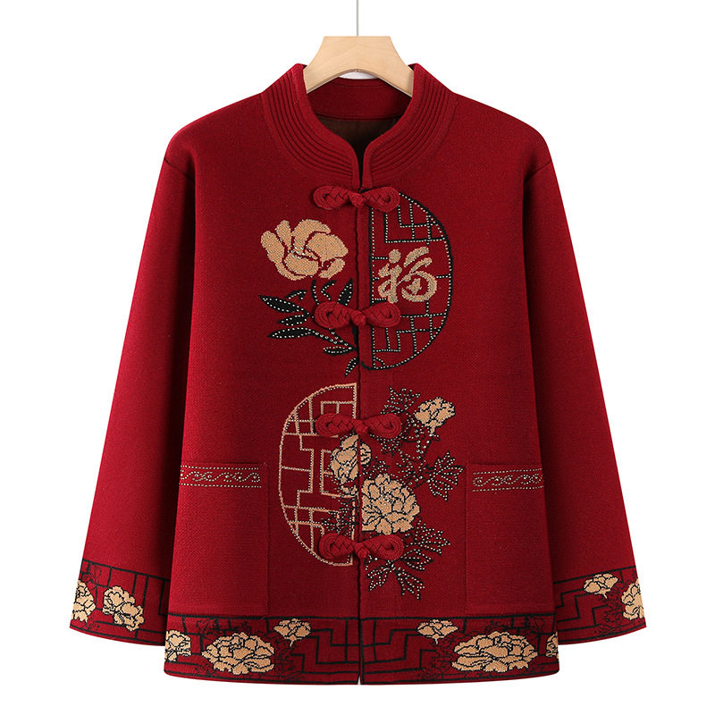 源头工厂老年妈妈外套奶奶毛衣女加绒针织开衫老太太老人秋冬衣服,淘宝优惠券,粉丝福利购,淘宝优惠卷