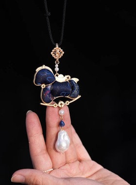 原创设计锁骨链女设计感马上有钱新中式项链马面裙旗袍配饰可拆卸