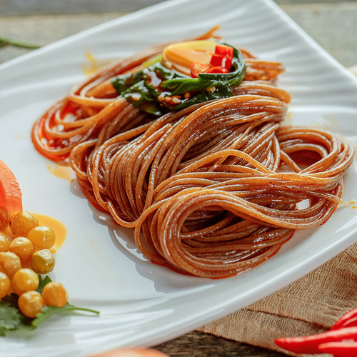 低脂陕西荞麦魔芋粉丝面冲泡方便速食代餐主食卡涮火锅干荞麦面 - 图1