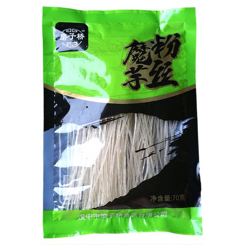 0脂魔芋干粉丝速食代餐粉开水冲泡白领方便食品魔芋面小包70克/包 - 图3