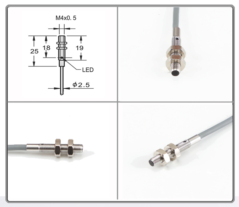 M3M4埋入感距1.0mm三线微型超小型电感式感应金属接近开关传感器-图1