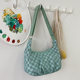 Ins style large-capacity armpit bag female college student attending class canvas messenger bag shopping bag autumn commuting dumpling bag