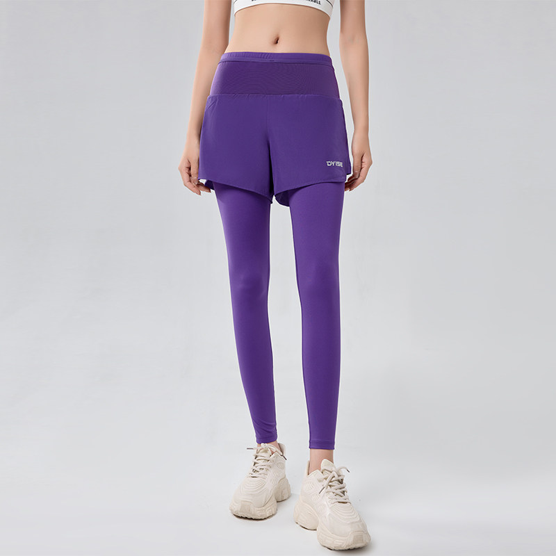 [五个口袋]DYISE全腰围口袋假两件长裤紧身高腰跑步训练运动23040,淘宝优惠券,粉丝福利购,淘宝优惠卷