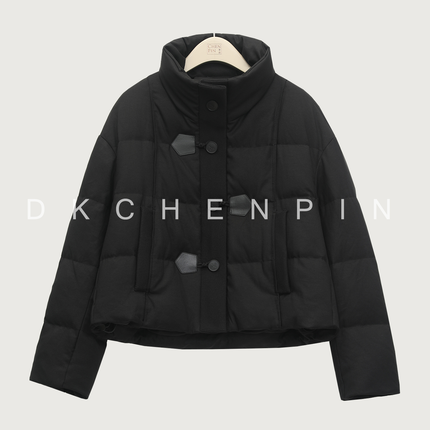 呈品90白鸭绒立领短款羽绒服2025冬季时尚加厚保暖抗风防寒鸭绒服 - 图1