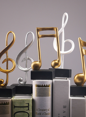 北欧风金色音符现代简约酒柜摆件