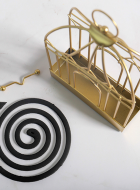 北欧风铁艺户外书房夏日蚊香架