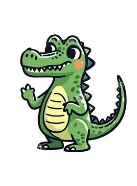 新款奇奇怪怪绿色恐龙图案贴纸行李箱车身冰箱餐厅家居墙上自贴