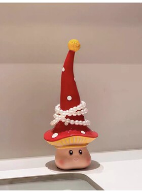 洗漱台上长！小蘑菇人发圈首饰架卫生间客厅玄关收纳摆件装饰摆件