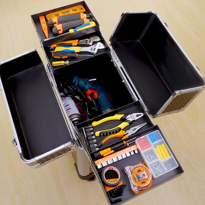 大号多功能安装家具维修美容拉杆式工具箱推车手拉五金收纳盒带轮,淘宝优惠券,粉丝福利购,淘宝优惠卷