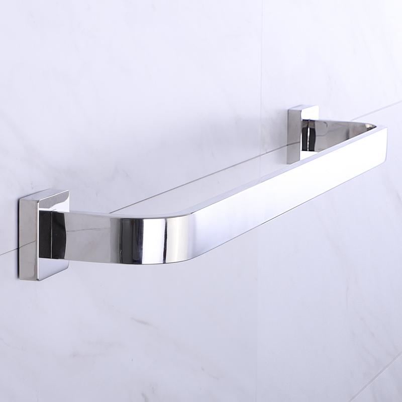 毛巾杆 单杆免打孔浴巾架304不锈钢卫浴挂架浴室毛巾架置物架壁挂 - 图2