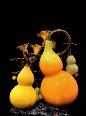 推荐六六大顺福临门石湾陶瓷公仔家居公司玄关商铺酒柜中式摆件