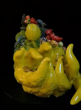 吉祥水果开张新中式风手工摆件