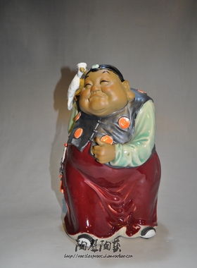 北京陶瓷石湾公仔人物摆件工艺品