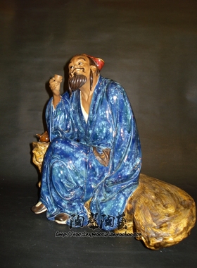 陆羽品茶陶瓷中式茶室会所手摆件