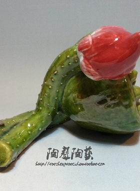 连生贵子石湾公仔送礼装饰摆件