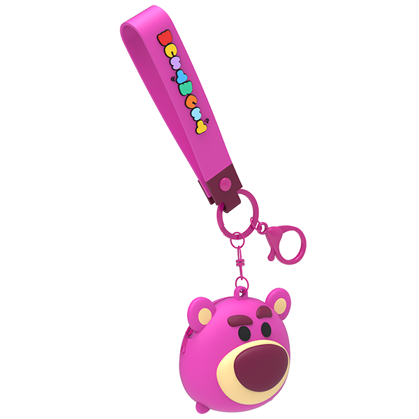 迪士尼正版松松草莓熊创意夏季可爱硅胶学生零钱包钥匙扣耳机收纳,淘宝优惠券,粉丝福利购,淘宝优惠卷