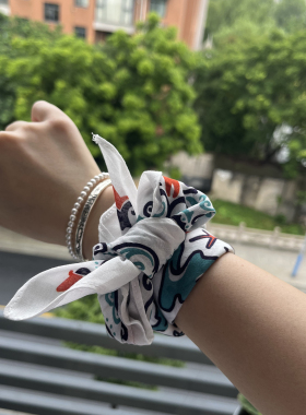 纯棉美式男士复古头巾包头加厚棉麻方巾嘻哈棉麻领巾发饰