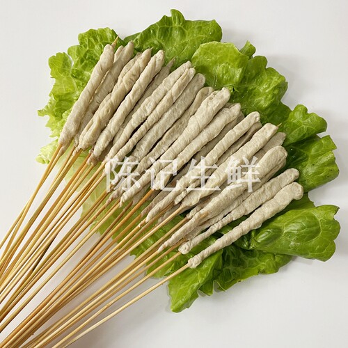 网红面筋小串300串 小面筋串铁板油炸小吃夺命小串手把串烧烤食材 - 图1