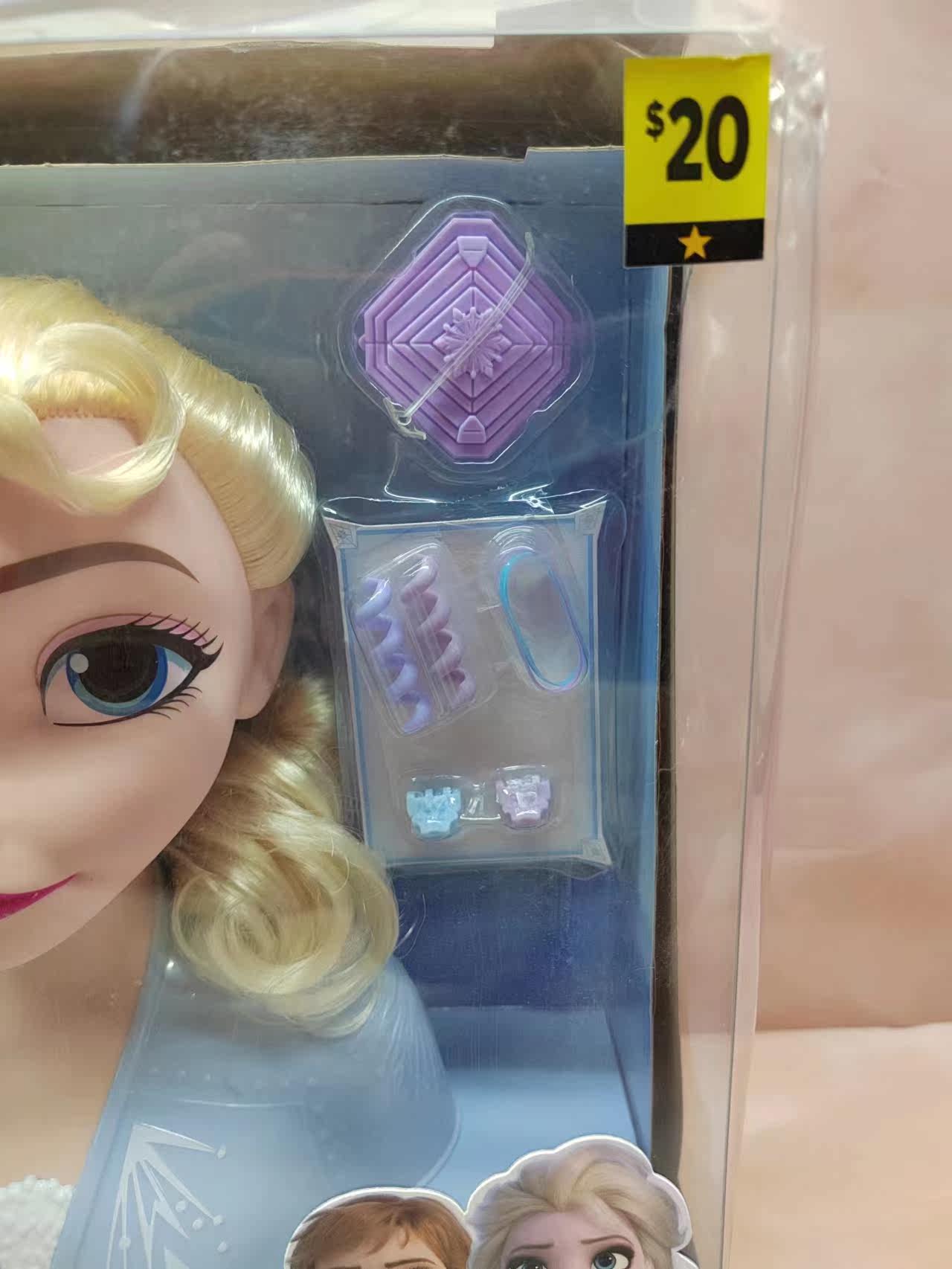 正版冰雪奇缘2艾莎公主惊喜diy美发娃娃女孩梳头儿童玩具小号艾莎