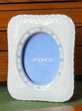 Ungaro 日本进口保存品 奢品花瓶相框 浮雕欧式收藏家居摆件