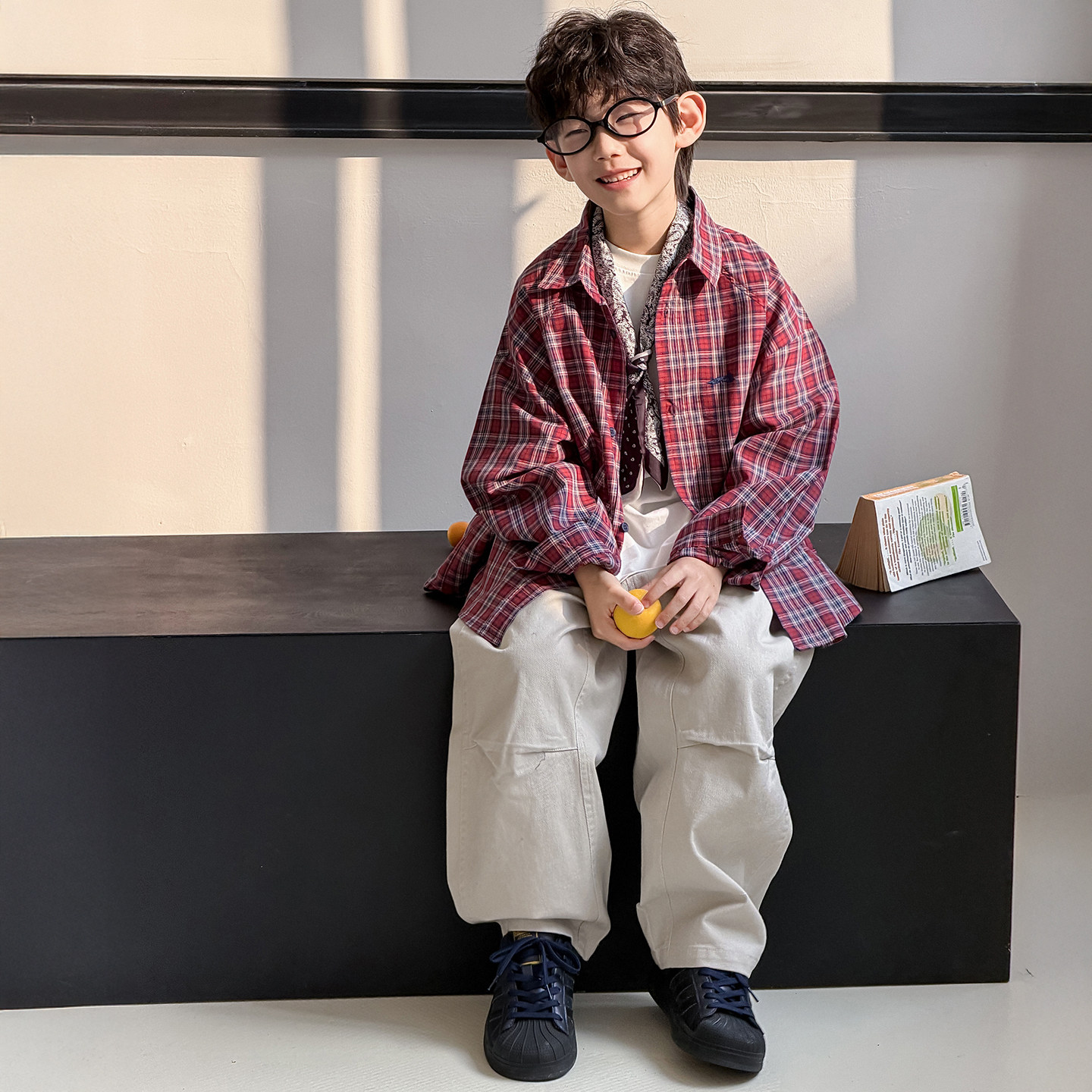 男童衬衫春秋款2026新款春季儿童韩版红色格子衬衫男孩休闲上衣潮,淘宝优惠券,粉丝福利购,淘宝优惠卷