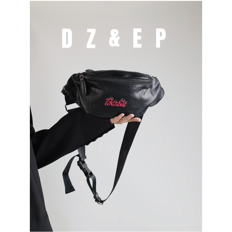 包包女2023新款Y2K小众设计时尚大容量百搭斜挎休闲黑色胸包腰包