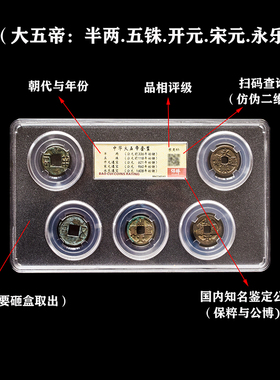 中华五帝古代钱币套装秦朝