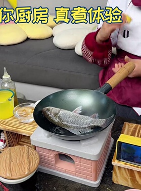 过家家迷你厨房真煮版亲子互动锻炼动手能力小煮做饭套装真实版可