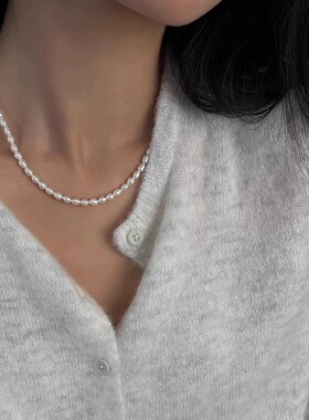 赵露思同款天然淡水米粒珍珠项链