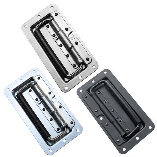 LS504-3带弹簧音箱柜工具箱活动拉手 304不锈钢暗藏折叠拉手提手 - 图3