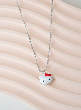 三丽鸥正版授权项链可爱耳钉女设计感锁骨链送女友hellokitty甜美