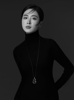 配饰女黑檀木葫芦项链高级感时尚大气复古秋冬长款毛衣链皮绳颈链