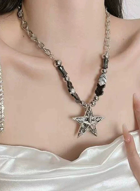 王橹杰同款复古五角星辣妹项链