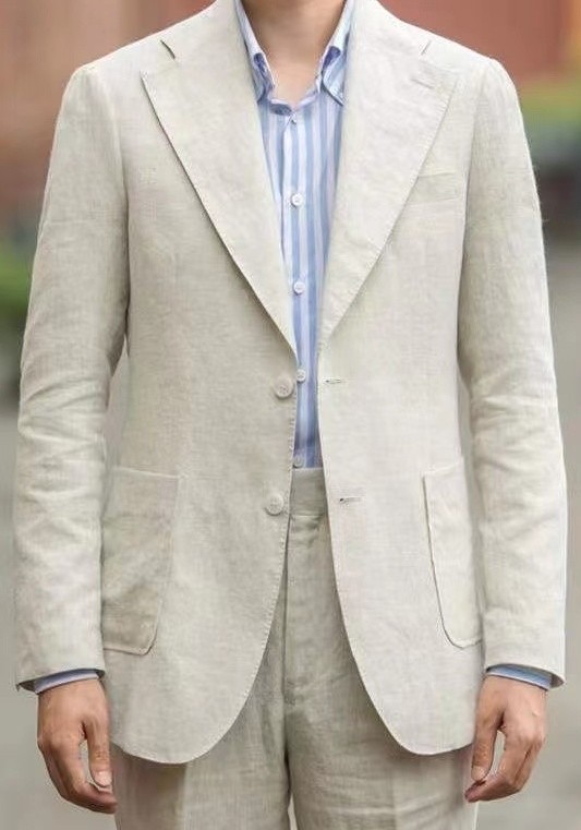秋季男士薄款亚麻西服复古那不勒斯意式修身西装外套休闲纯色上衣,淘宝优惠券,粉丝福利购,淘宝优惠卷