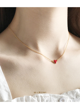 mのrumi气质百搭925爱心项链