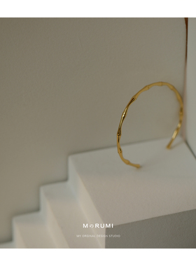 18k精致竹节造型高级感原创手镯