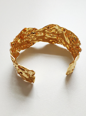 褶皱手镯个性饰品锡纸极简约