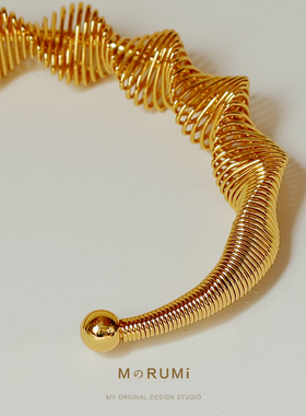 几何螺旋高级感金属日常通勤手链