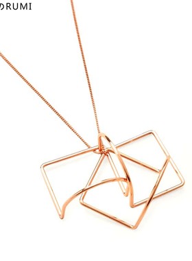 几何设计师欧美ins长款毛衣链