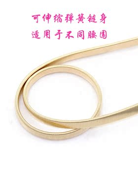 夏季百搭风欧美金属弹力腰带