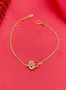 古法红色喜庆宝葫芦手链保色饰品