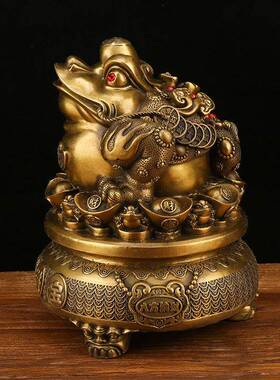 财源滚滚金蟾如意金蟾铜金蟾摆件蟾蜍家居装饰摆件