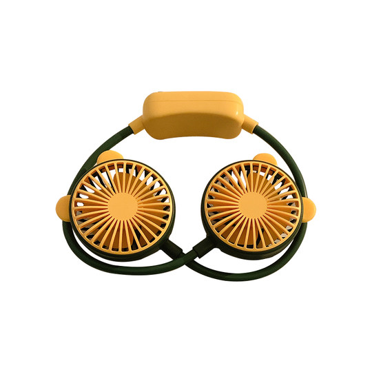 Cute hanging neck rechargeable small fan, portable and portable