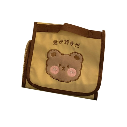 Милая складная косметичка, портативная вместительная и большая сумка через плечо, сумка для хранения для путешествий, с медвежатами, коллекция 2023, премиум класс