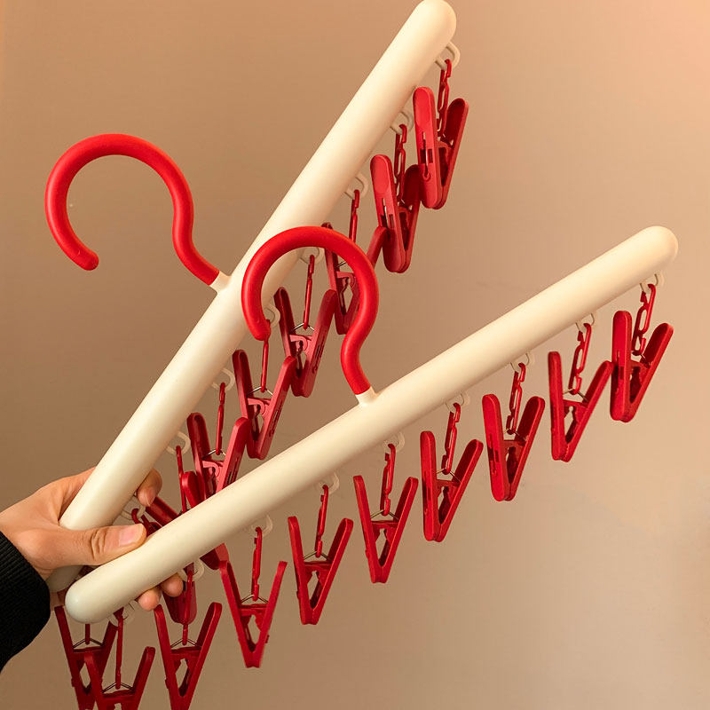 高颜值多夹子袜子夹晾晒架家用内衣内裤衣架帽子收纳神器学生宿舍,淘宝优惠券,粉丝福利购,淘宝优惠卷