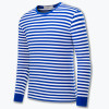 Domestic sea soul shirt men's long-sleeved T-shirt blue and white stripes middle-aged and elderly ribbed sleeves sweatshirt pure cotton bottoming shirt T