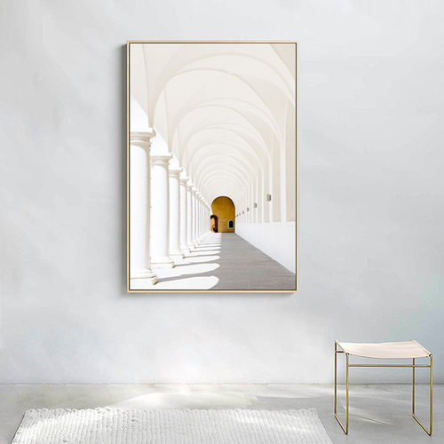 玄关装饰画过道走廊尽头挂画北欧风竖版别墅墙画装饰轻奢楼梯壁画 - 图0