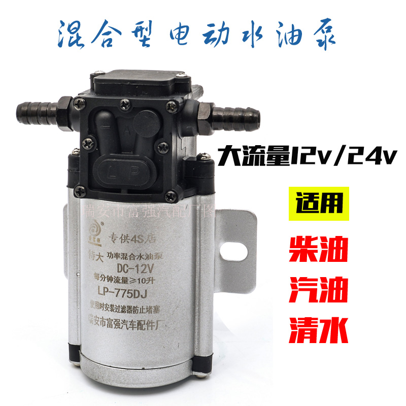 汽车电动油泵水泵12v24v大功率柴油货车抽油泵大流量电动泵吸油泵