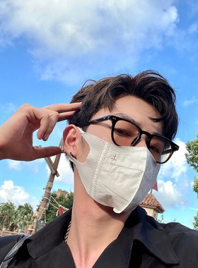 潮牌ins茶色墨镜男士潮搭